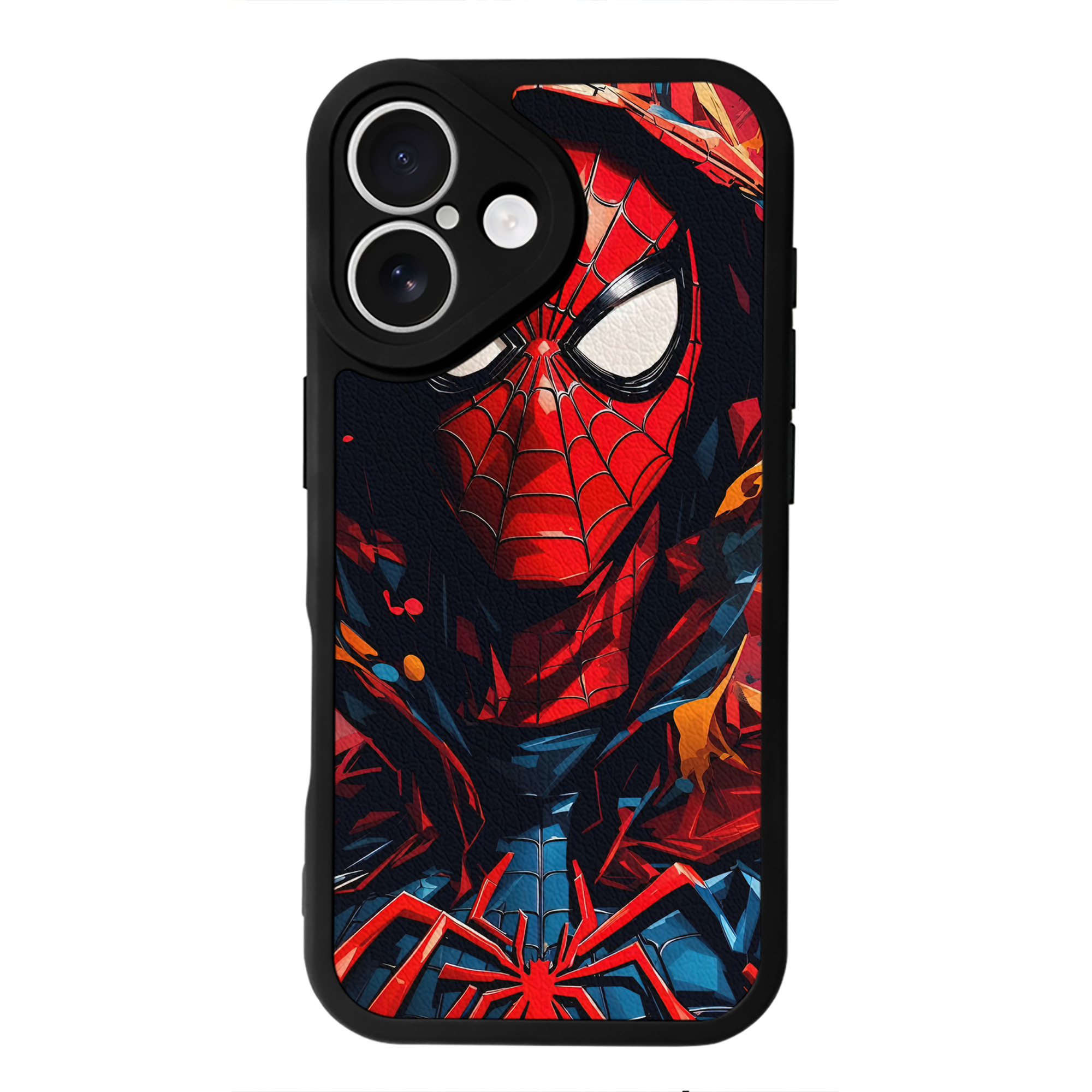 （画像用） Spider Man スパイダーマン 【iPhone 16シリーズ対応】シリコンスマホケース（レザー調） 材質：シリコン
